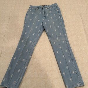 J. Crew Point Sur paisley print denim jeans - size 28T